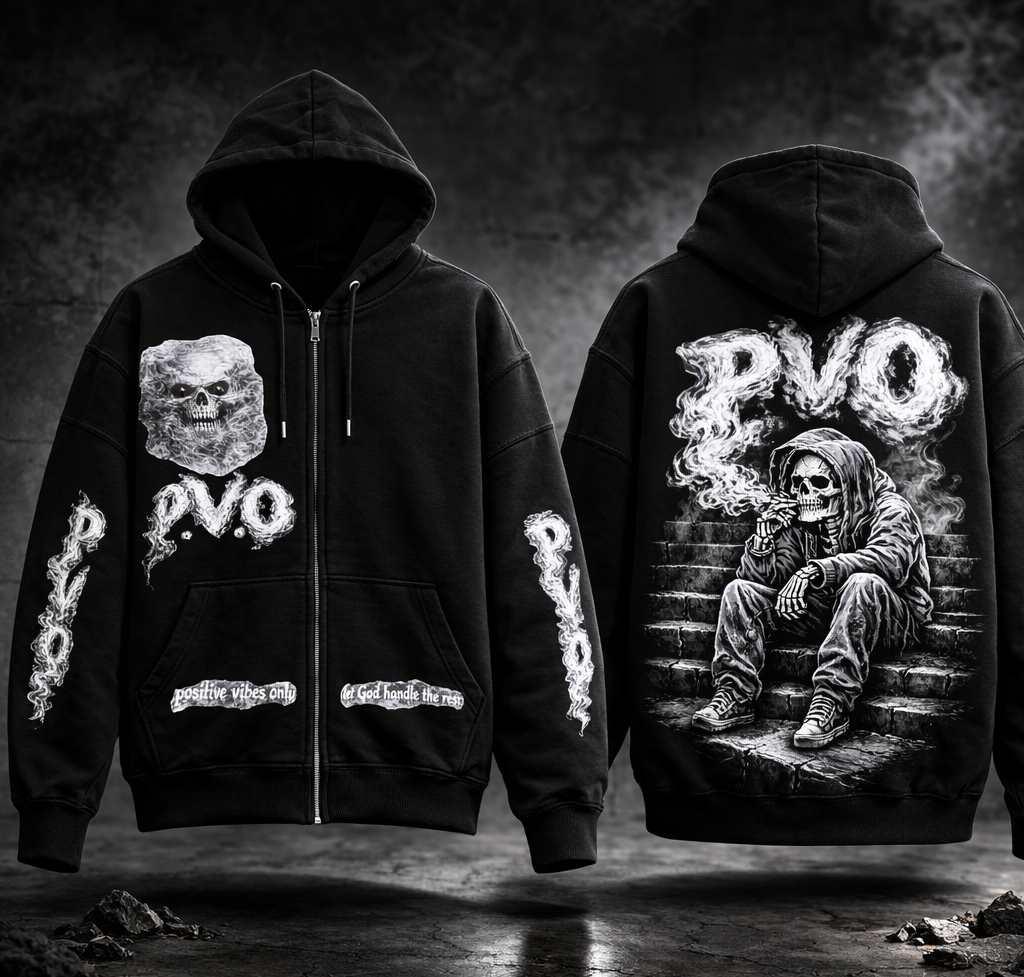 P.V.O Skull x Za🍃Hoodie